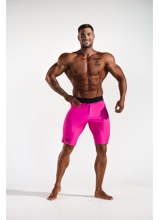 Men's Physique Shorts - Neon Pink